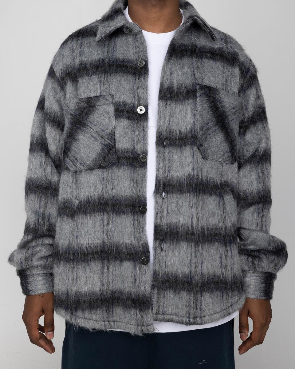 Side Slit Flannel (Charcoal)