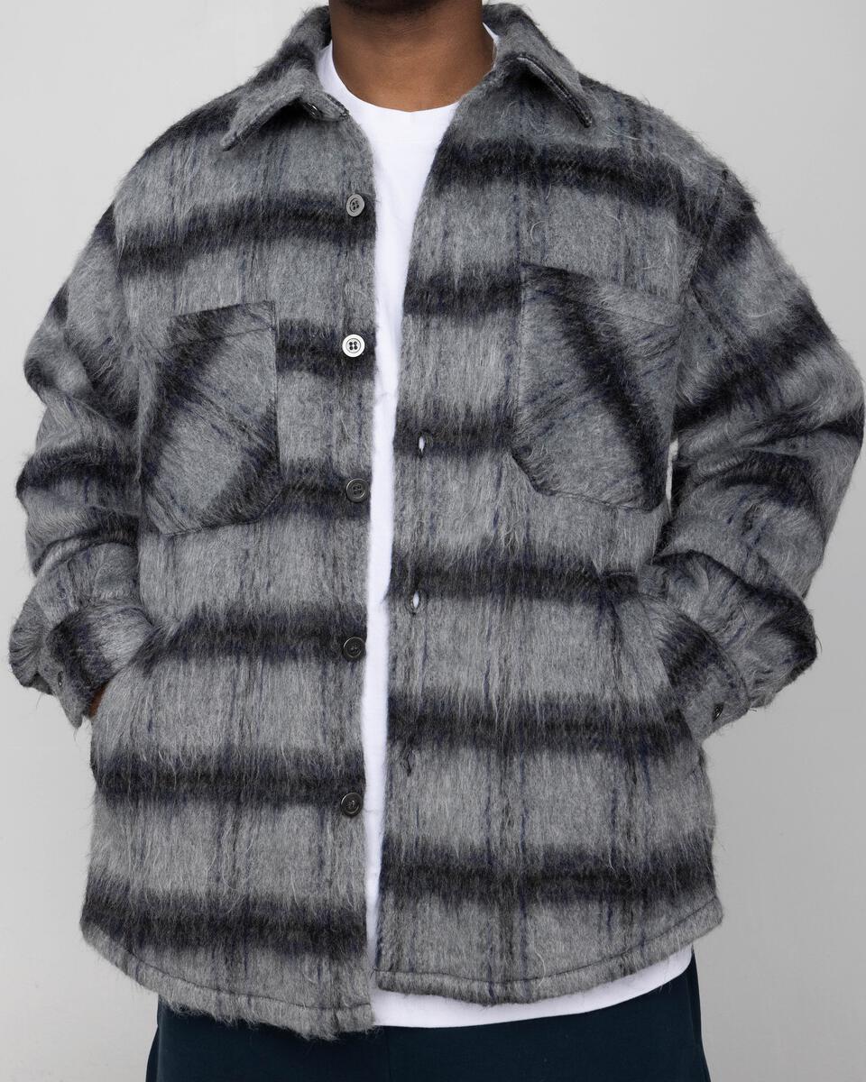 Side Slit Flannel (Charcoal)