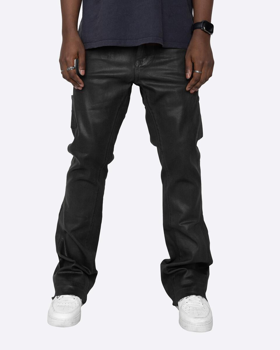 Macky Flare Wax Pants (Black)