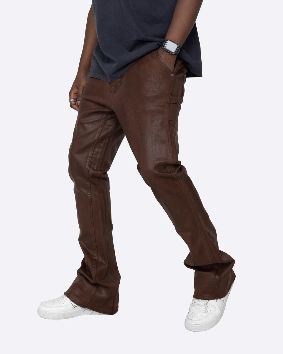 Macky Flare Wax Pants (Brown)