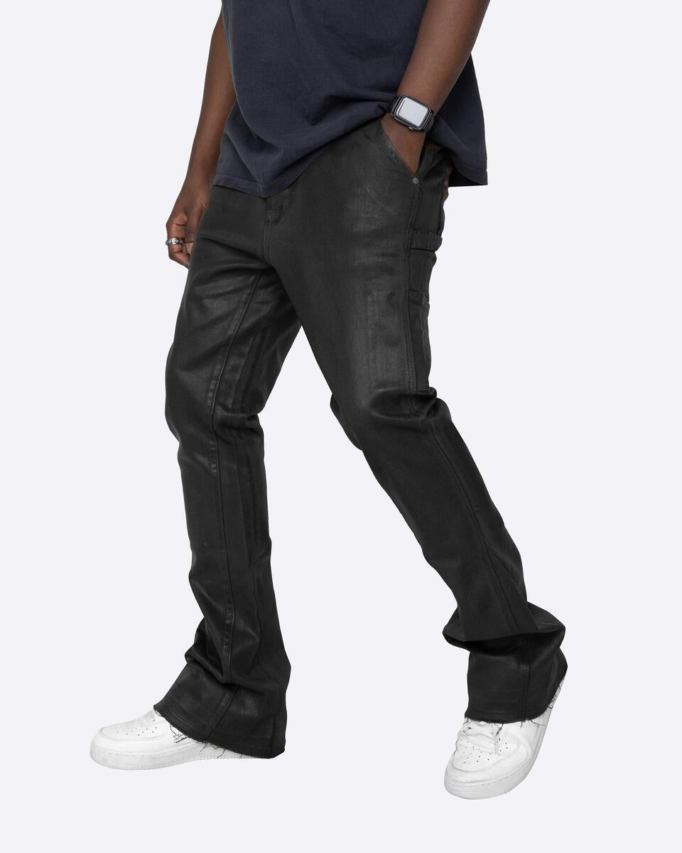 Macky Flare Wax Pants (Black)