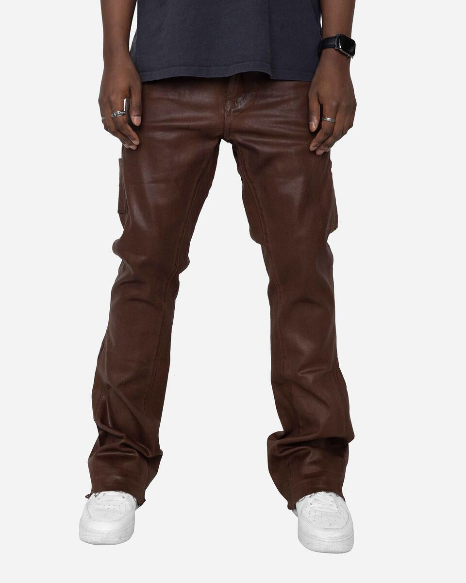 Macky Flare Wax Pants (Brown)