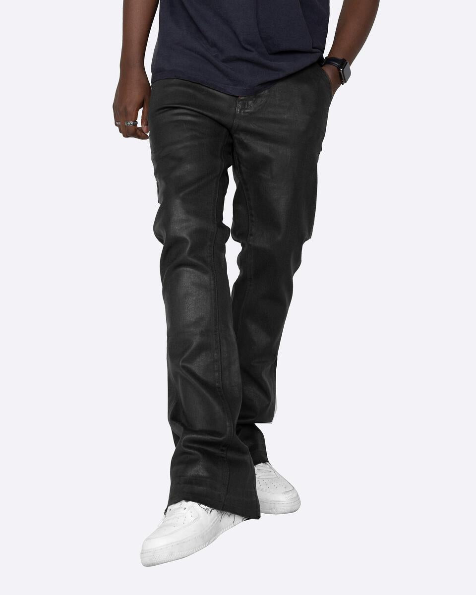 Macky Flare Wax Pants (Black)