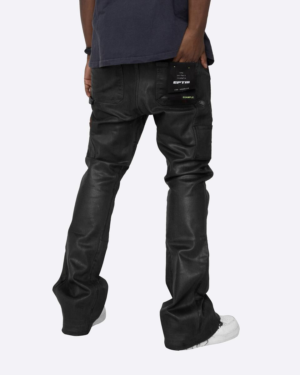 Macky Flare Wax Pants (Black)