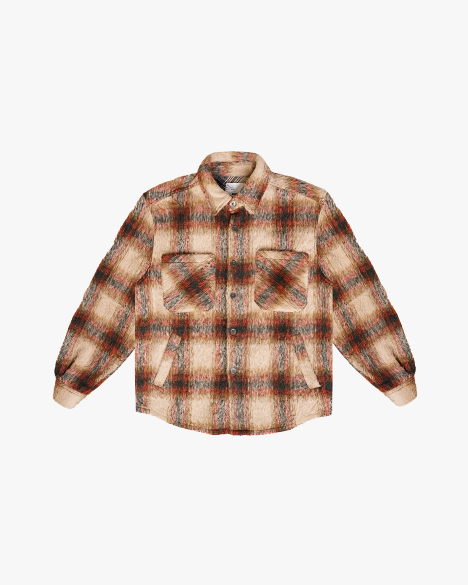 Side Slit Flannel (Coffee)