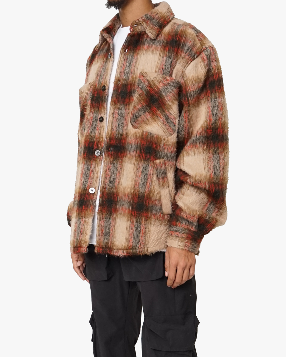 Side Slit Flannel (Coffee)