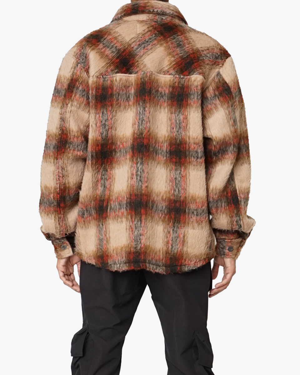 Side Slit Flannel (Coffee)