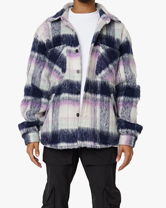 Side Slit Flannel (Purple)