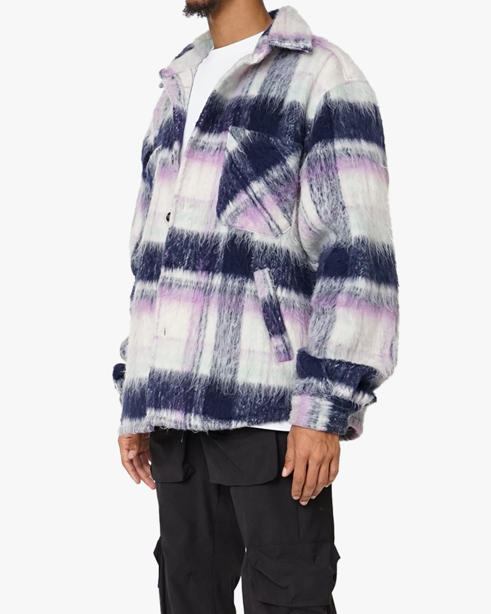 Side Slit Flannel (Purple)