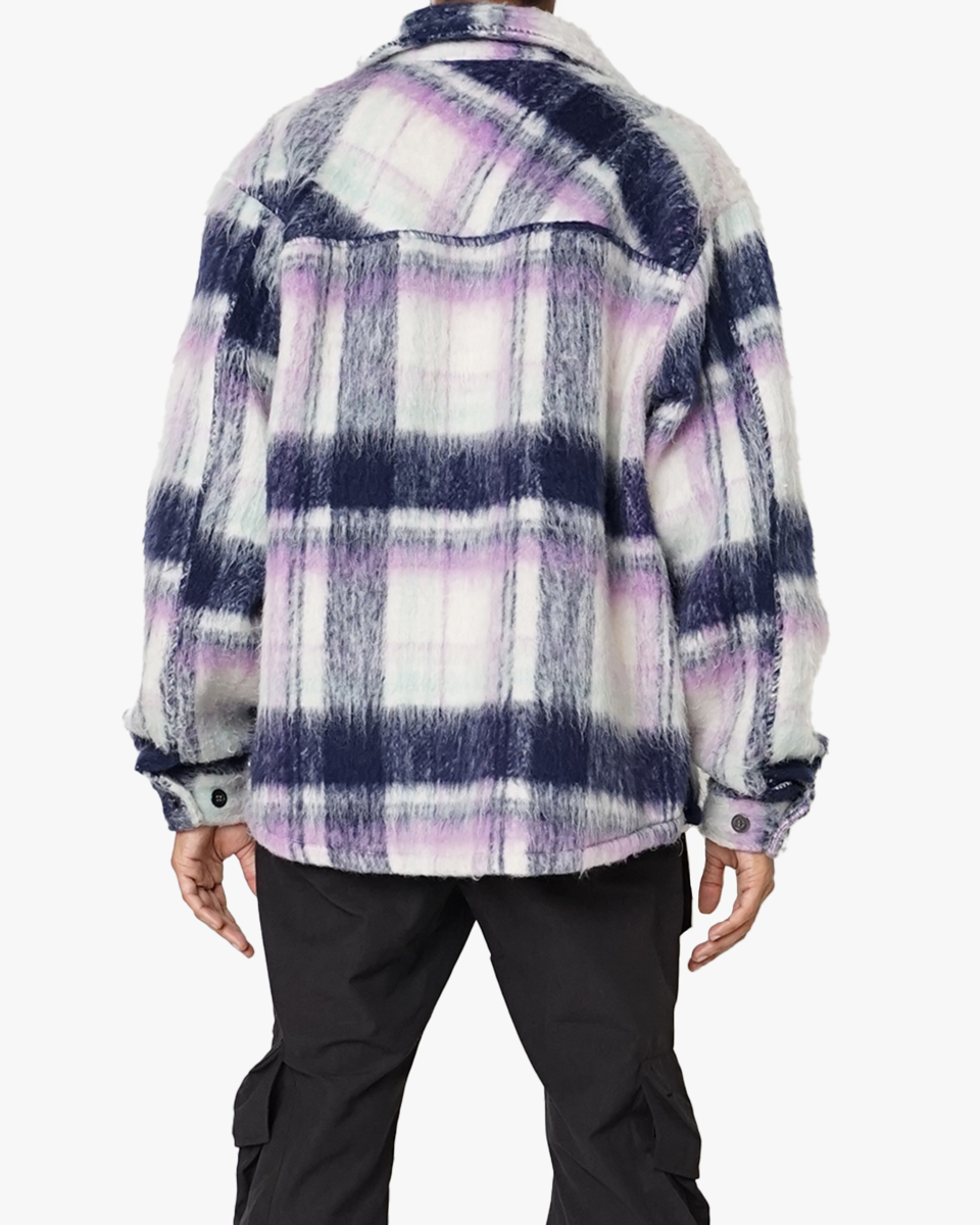 Side Slit Flannel (Purple)