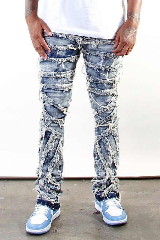 Union Stack Jeans (Crack Wash)