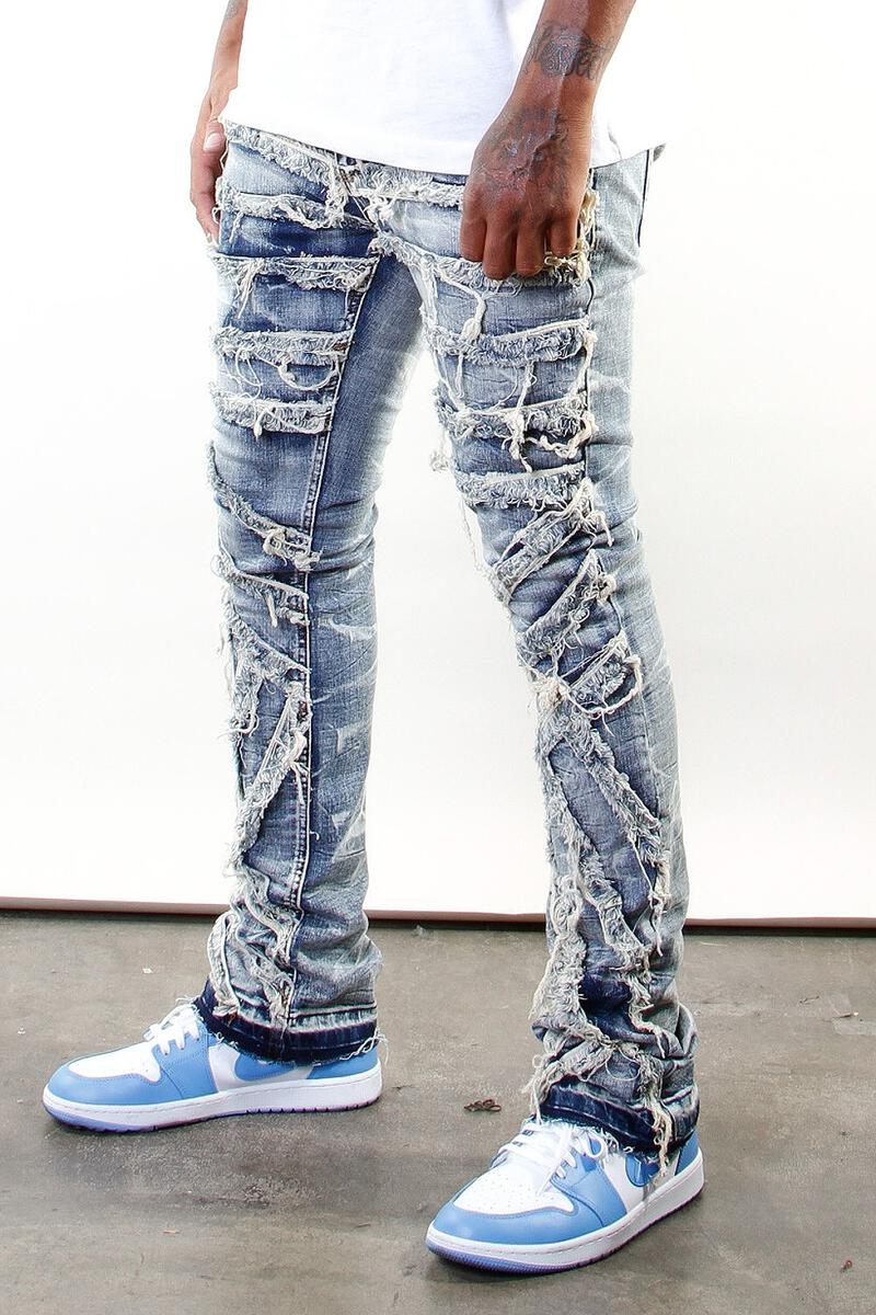 Union Stack Jeans (Crack Wash)